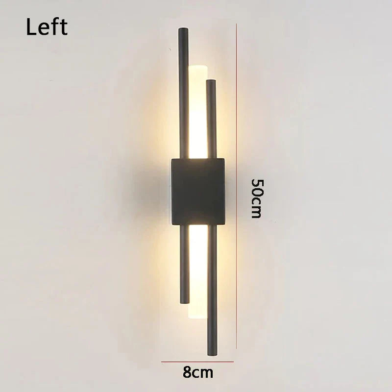 Nordic LED Wall Lamp Modern Metal Acrylic Wall Sconce Up Down Light Black Gold Finish