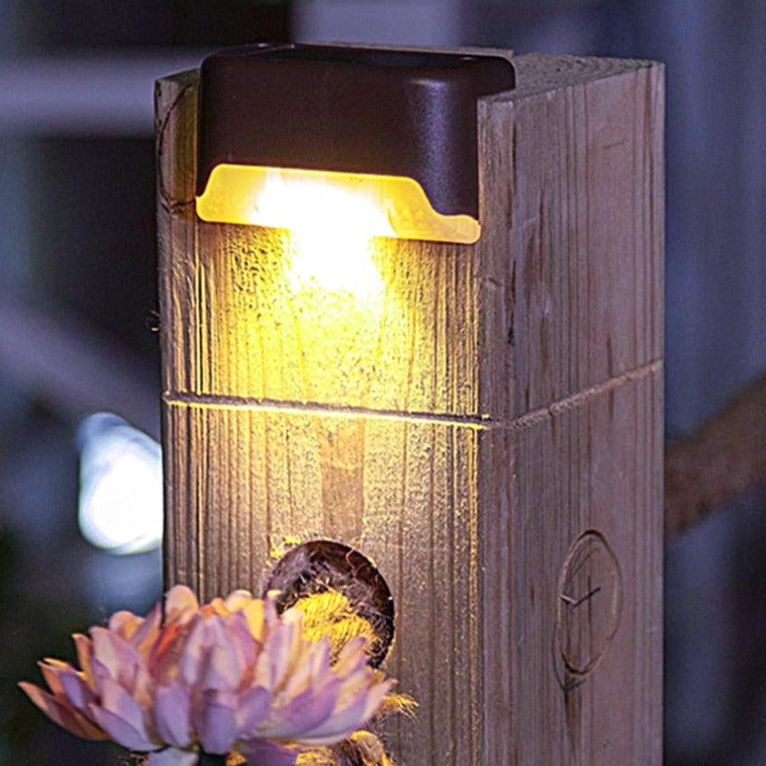 Solar Waterproof LED Step Light Solar-Powered Outdoor Stair Lighting Weather-Resistant