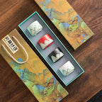 Hand-Painted Blue Ceramic Tea Set Porcelain Standard Size with Gift Box