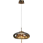 CrystalBeam Modern LED Pendant Light Star Design Glass Dimmable Cord Pendant Lamp