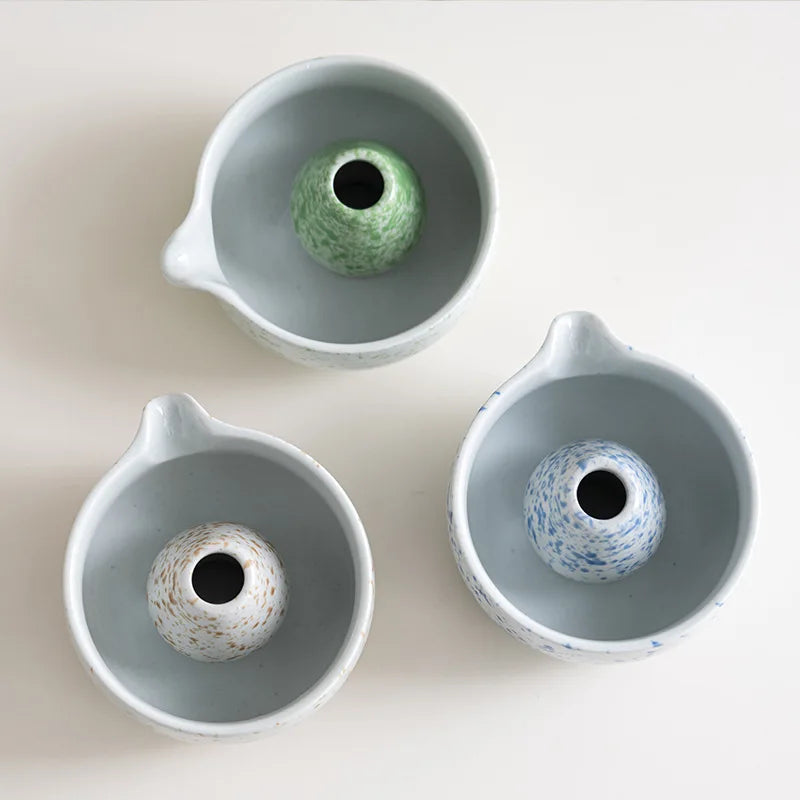 Ceramic Matcha Bowl Set with Whisk Natural Finish Standard Size Traditional Design