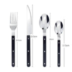 Harrow Bistro 24-Piece Cutlery Set Western Engraved Design Durable Dinnerware for 6