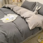 Reversible Bedding Set Soft Breathable Duvet Cover 78x90 Inch Scandinavian Design