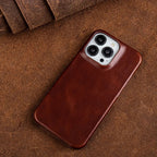 RoyalLeather Handmade Genuine Cowhide Leather iPhone Case Slim Protective Cover