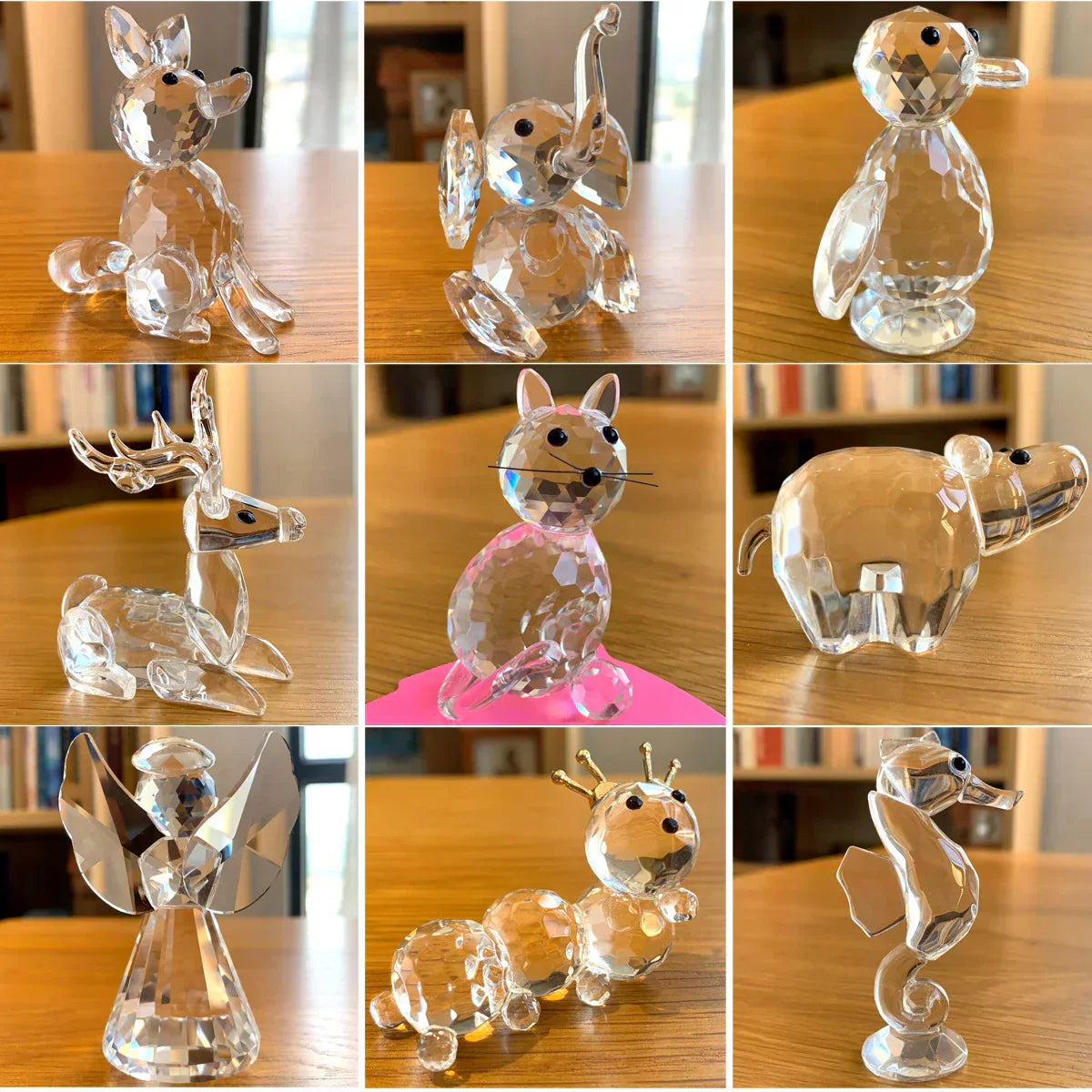 Animal Crystal Paperweight Figurines Modern Decorative Office Desk Accessories