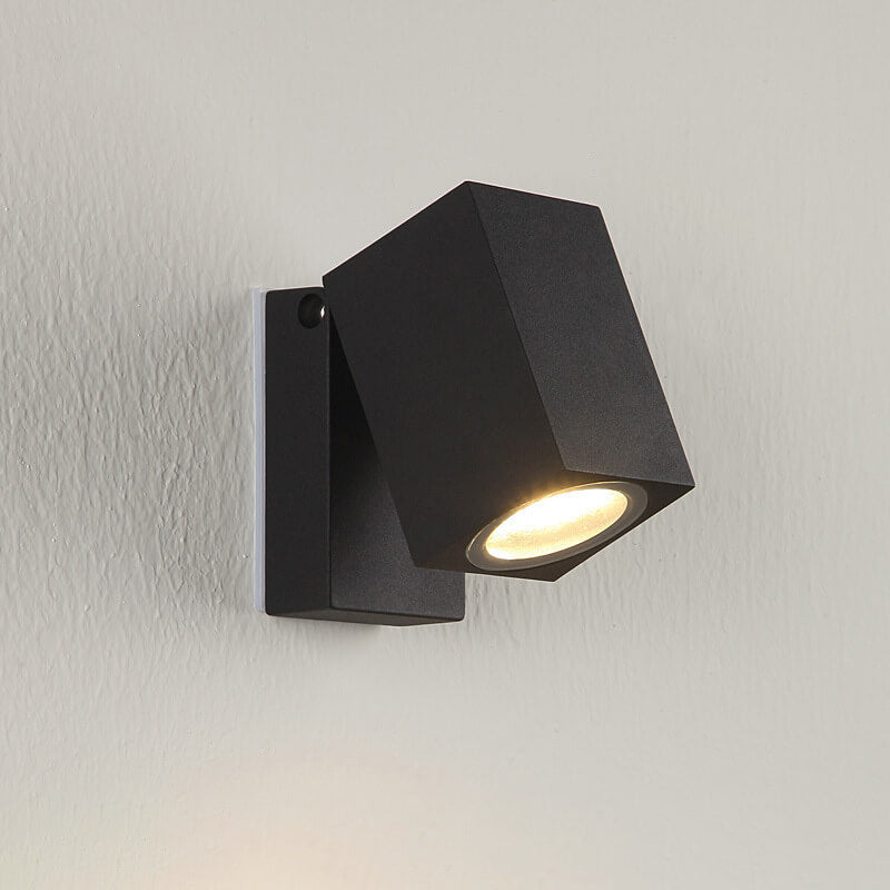 Modern Outdoor Waterproof LED Wall Spotlight Adjustable Angle Black Aluminum Sconce Lamp 5W 500lm