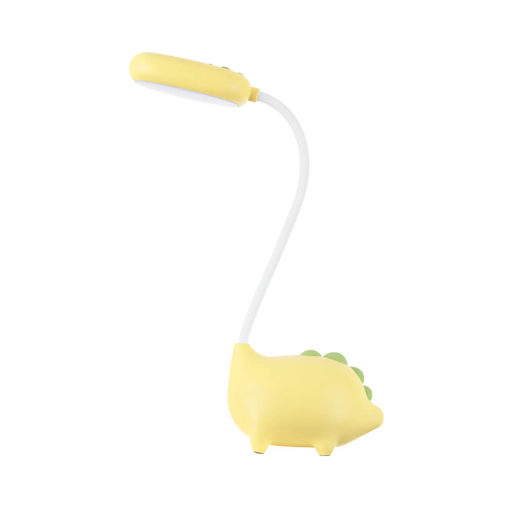 Rechargeable LED Desk Lamp with Cartoon Dinosaur Design Eye Care Table Light 15 Inch Polypropylene