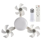 Multi Cooler Fast Ceiling Fan Light with Foldable Blades and Remote Control LED Lighting