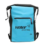 Waterproof Breathable Backpack 25L Roll-Top Closure PVC Mesh for Kayaking Trekking Outdoor Adventures
