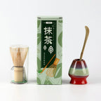 Bamboo Matcha Whisk Set 100-Prong Chasen with Scoop Eco-Friendly Tea Tool