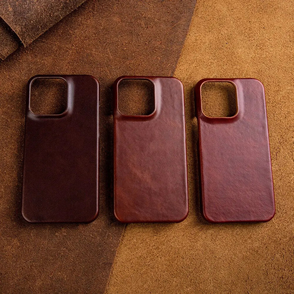 RoyalLeather Handmade Genuine Cowhide Leather iPhone Case Slim Protective Cover