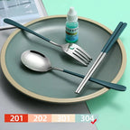 Harrow Stainless Steel Cutlery Set Portable Eco-Friendly Metal Dining Utensils with Certification