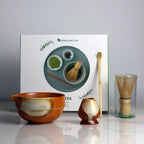 Ceramic Matcha Tea Set with Bamboo Whisk 4-Piece Traditional Japanese Tea Ceremony Kit Green