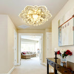 9W LED Colorful Crystal Flower Chandelier Modern Acrylic Ceiling Light for Living Room Bedroom