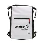Waterproof Breathable Backpack 25L Roll-Top Closure PVC Mesh for Kayaking Trekking Outdoor Adventures