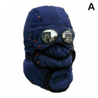 Thermal Windproof Face Covering Beanie Soft Cotton Polyester Blend Winter Hat