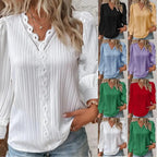 Sam chiffon casual blouse for women by Harrow featuring lace details and lightweight summer fabric.
