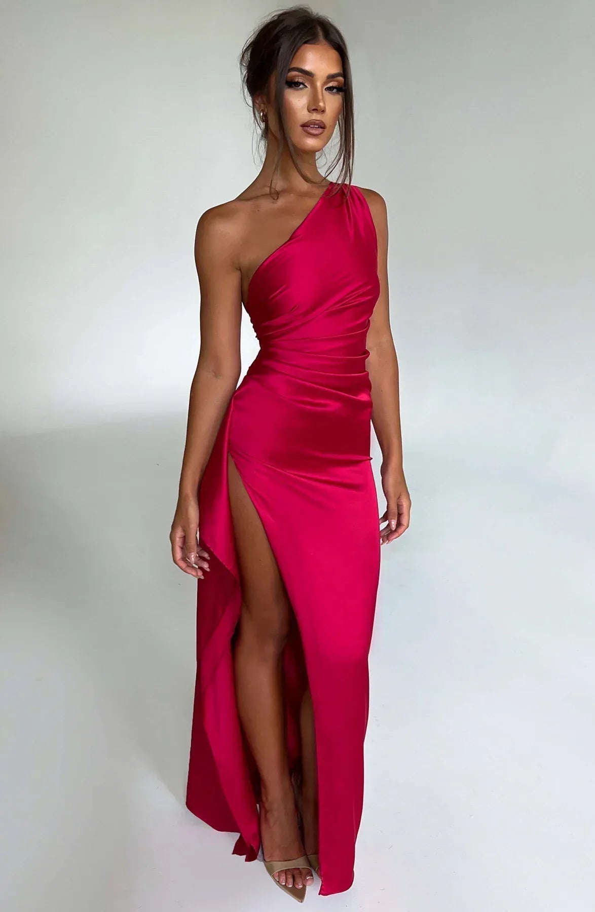 Zephyrine | Elegant Satin Maxi Formal Evening Gown for Women