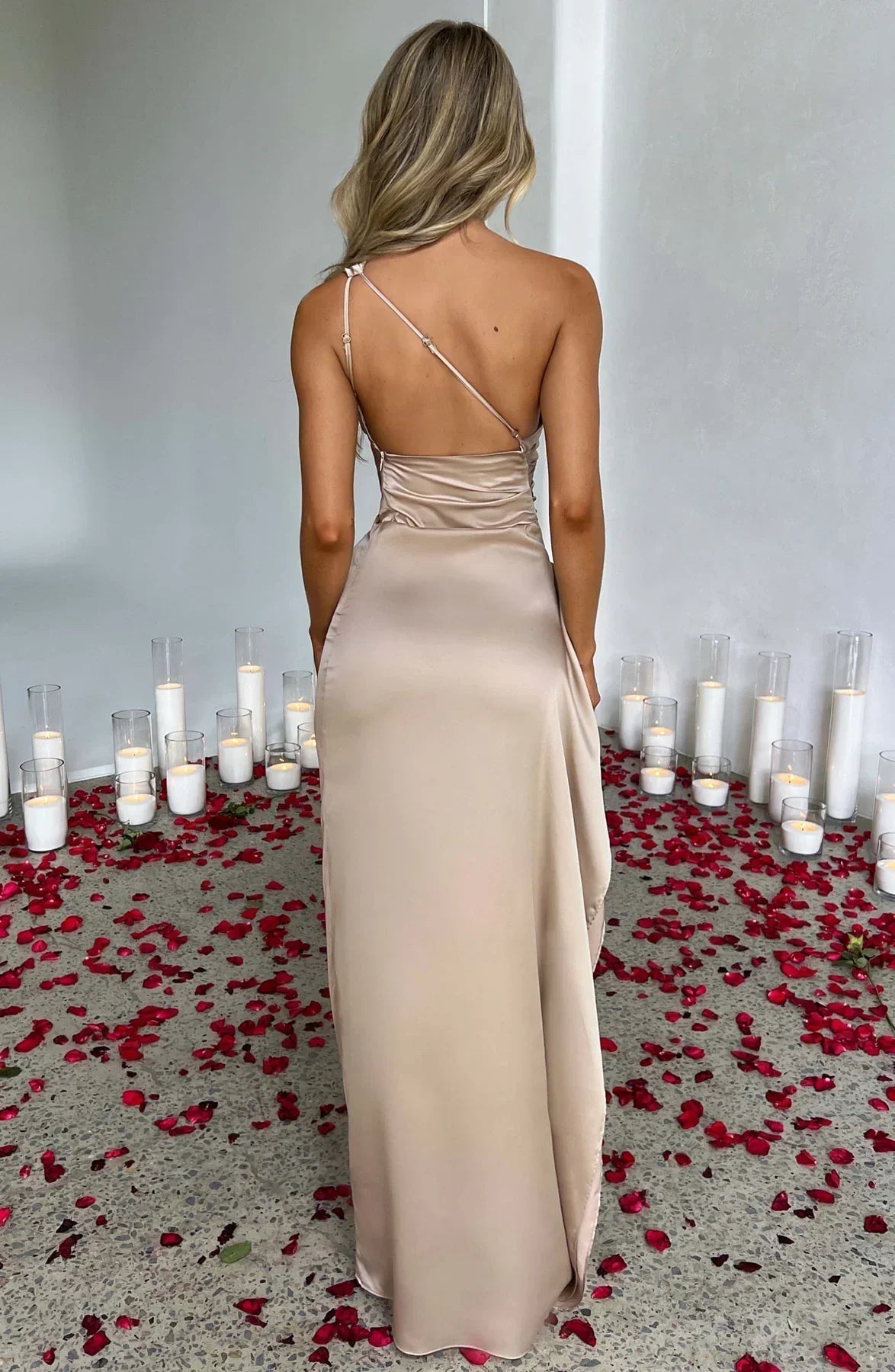 Zephyrine | Elegant Satin Maxi Formal Evening Gown for Women