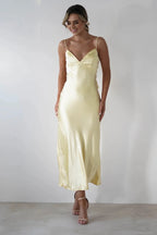 Ziona | Elegant Satin Maxi Dress for Women