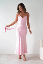 Ziona | Elegant Satin Maxi Dress for Women