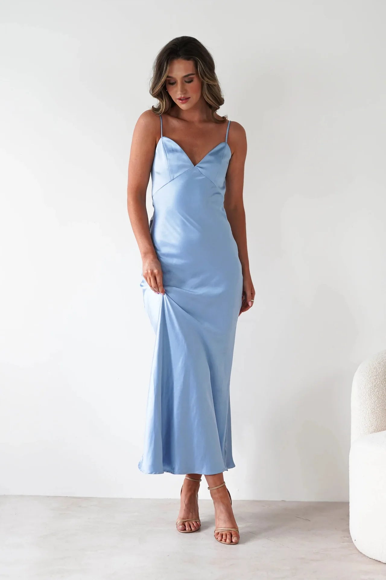 Ziona | Elegant Satin Maxi Dress for Women