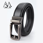Men’s Genuine Leather Belt with Adjustable Ratchet Buckle for Casual and Formal Wear