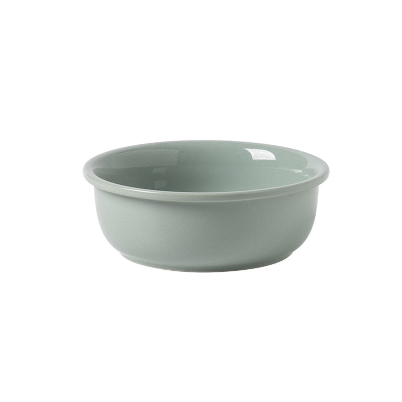 Misha Ceramic Elevated Cat Bowl with Adjustable Wooden Stand, 300ml & 600ml, Beige, Sage, Dark Green