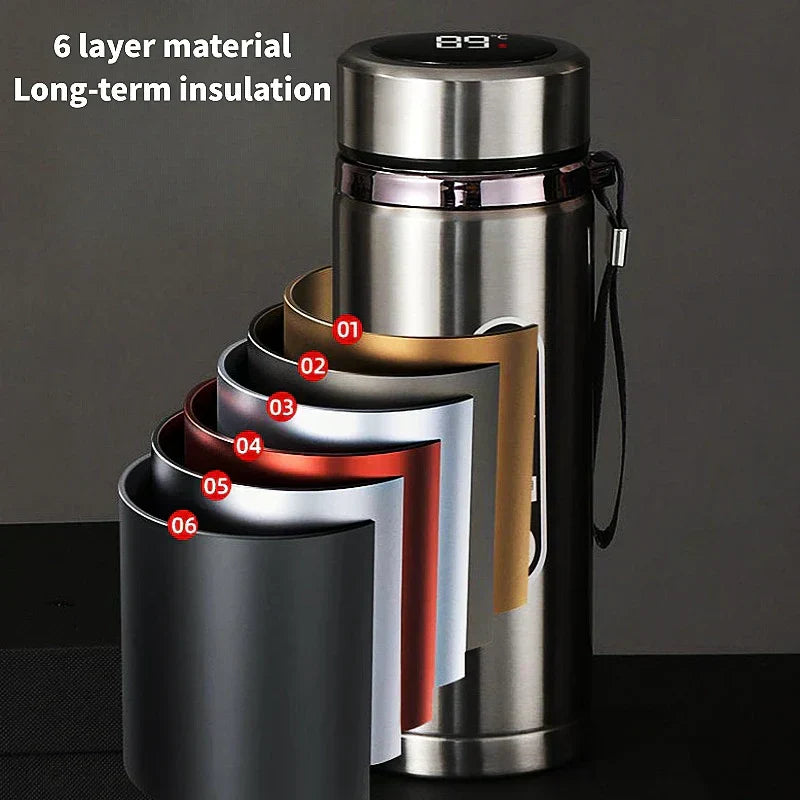 Harrow Stainless Steel Thermos Bottle 500ml-1L Vacuum Insulated Flask with LED Temperature Display