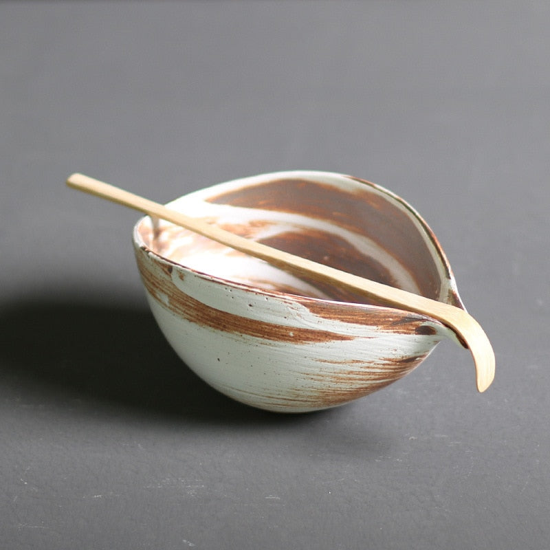 Traditional Matcha Tea Set Bamboo Whisk Ceramic Bowl Wooden Spoon for Authentic Tea Ceremony