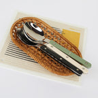 Harrow Bistro 24-Piece Cutlery Set Western Engraved Design Durable Dinnerware for 6