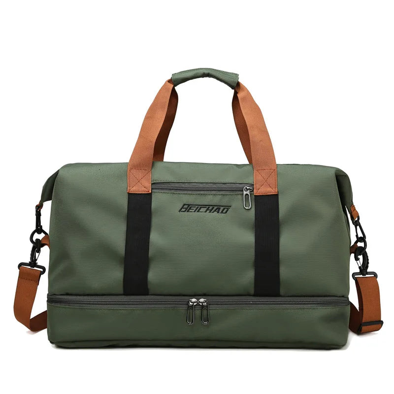 CarryOnFit Crossbody Travel Bag and Sports Bag Eco-Friendly Fabric 46x25x28 cm Durable Tote
