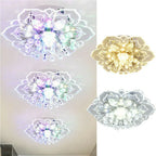 9W LED Colorful Crystal Flower Chandelier Modern Acrylic Ceiling Light for Living Room Bedroom