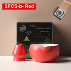 Japanese Ceramic Matcha Bowl Set 550ml Green with Pouring Spout and Whisk Holder for Tea Ceremony