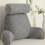 Ergonomic Back Cushion with Adjustable Headrest and Soft Armrests for Neck Support