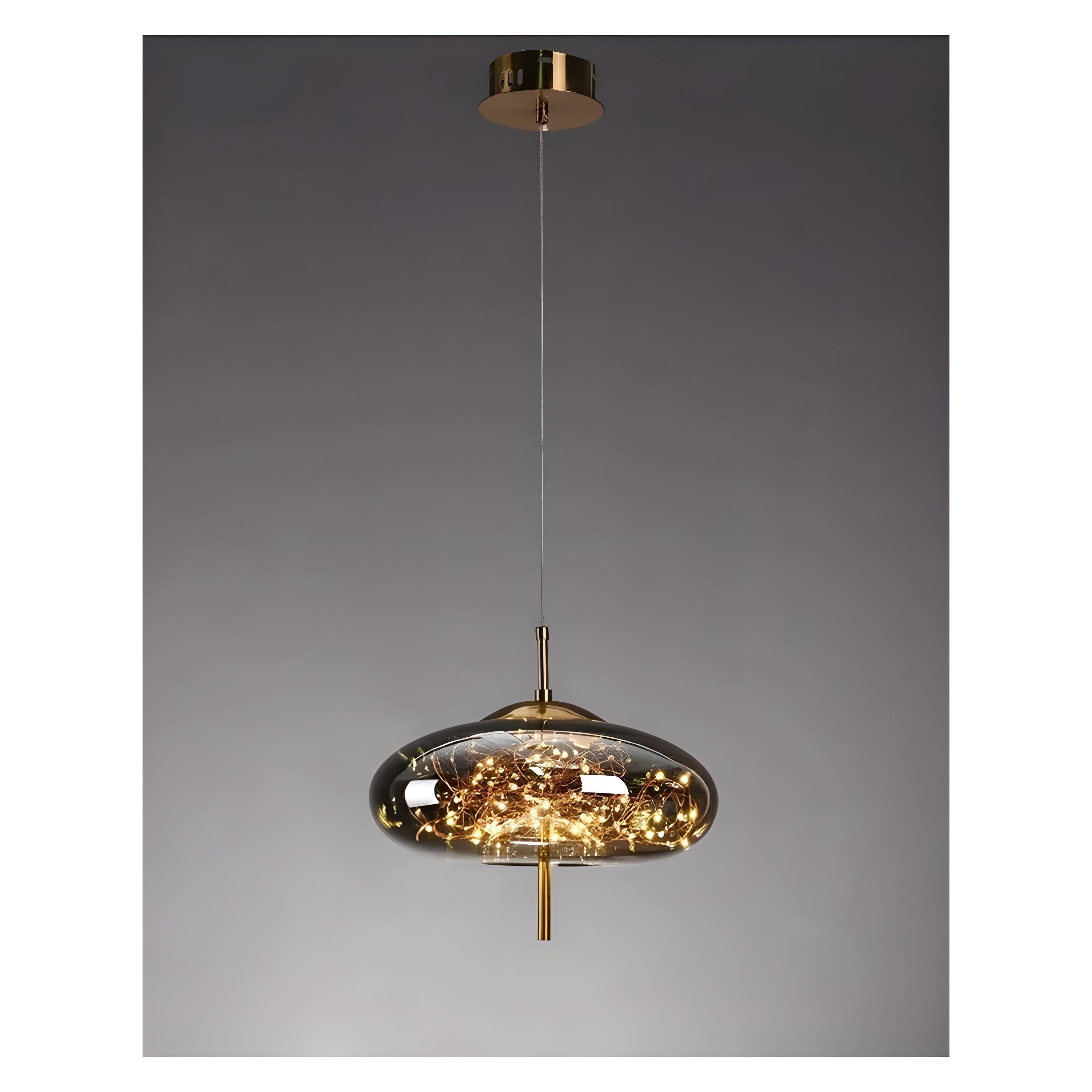 CrystalBeam Modern LED Pendant Light Star Design Glass Dimmable Cord Pendant Lamp