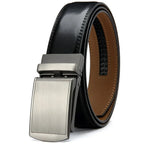 Men’s Genuine Leather Belt with Adjustable Ratchet Buckle for Casual and Formal Wear
