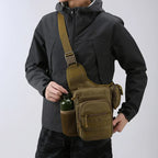 Multi-Pocket Compact Hiking Chest Bag 600D Oxford Nylon Water Resistant Crossbody Shoulder Bag
