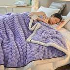 Cozy Flannel Blanket Soft Breathable Warm Throw for Couch and Bed Autumn Comfort