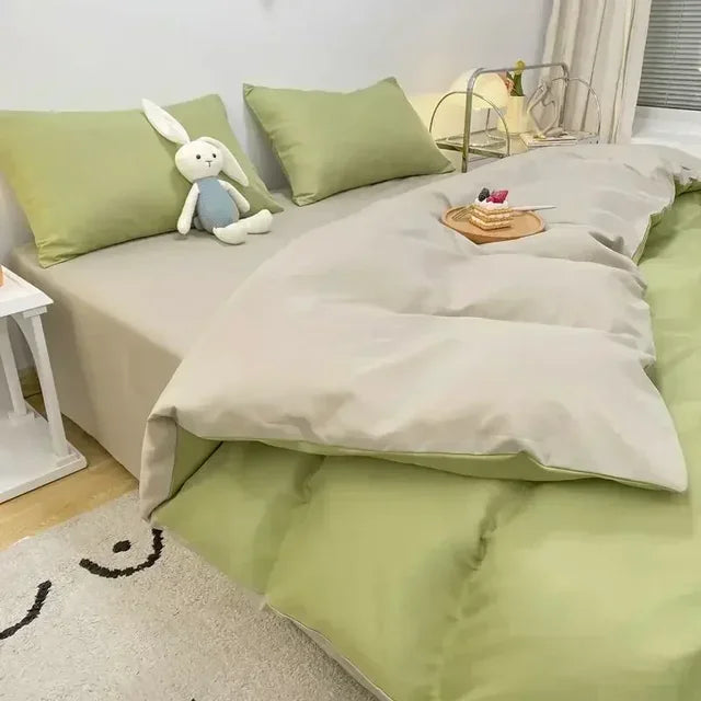 Reversible Bedding Set Soft Breathable Duvet Cover 78x90 Inch Scandinavian Design
