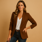 Scarlett tailored fitted blazer for women by Harrow, slim fit jacket with one button and structured design.