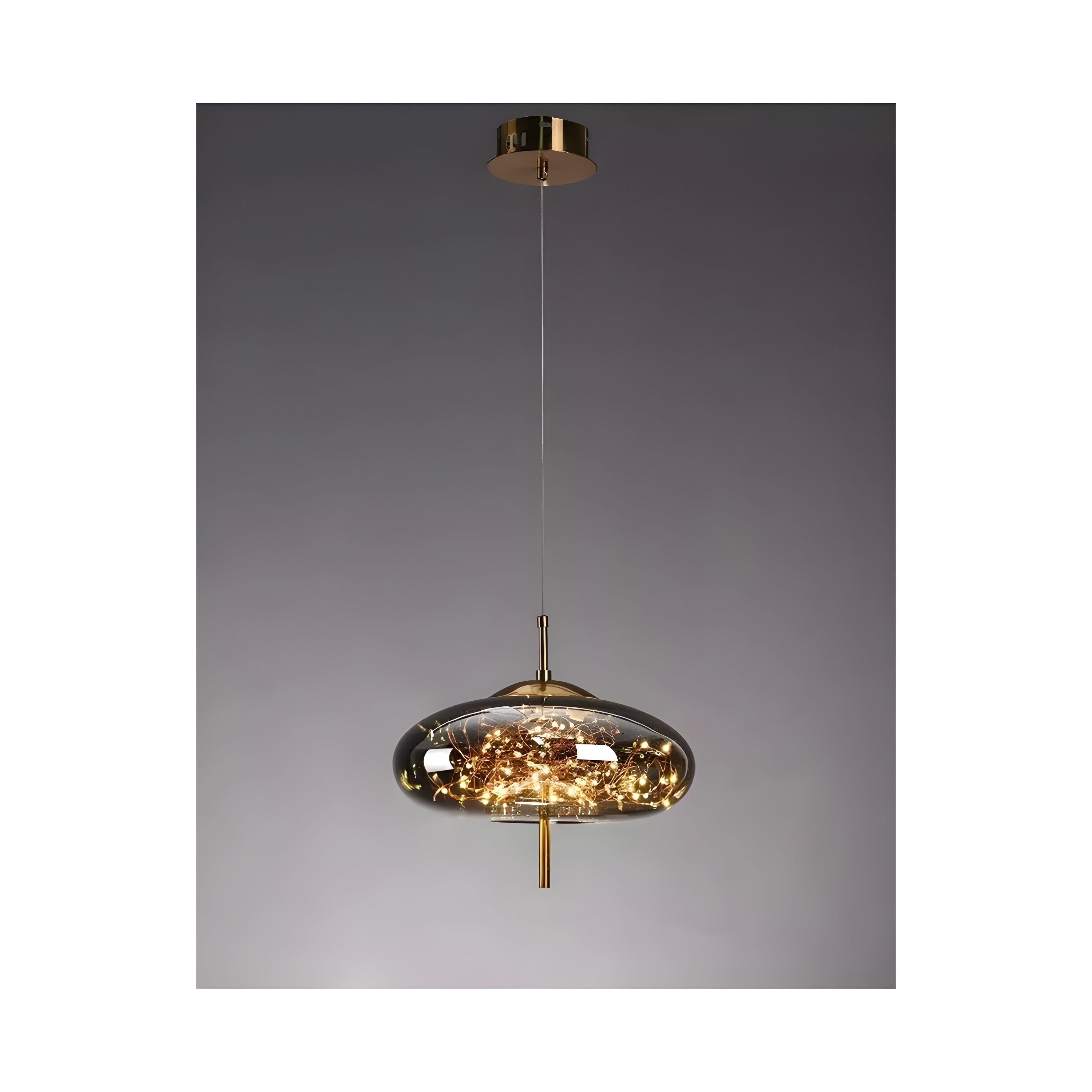 CrystalBeam Modern LED Pendant Light Star Design Glass Dimmable Cord Pendant Lamp