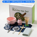 Japanese Matcha Tea Set 10-Piece Bamboo and Ceramic Traditional Japanese Tea Ceremony Kit