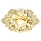 9W LED Colorful Crystal Flower Chandelier Modern Acrylic Ceiling Light for Living Room Bedroom