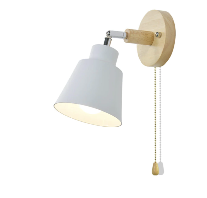 Collin Rotatable Wall Light with Pull Chain Switch Swivel Head Adjustable Lighting