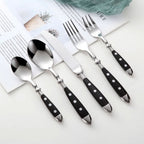 Nietengriff Stainless Steel Cutlery Set with Rivet Handles 4-Piece Fork Knife Spoon Set