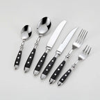 Nietengriff Stainless Steel Cutlery Set with Rivet Handles 4-Piece Fork Knife Spoon Set