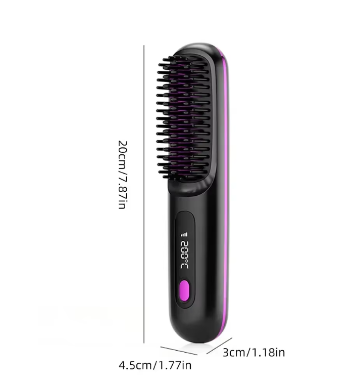 Thermal Styling Brush for Short Hair and Bangs Ceramic Bristles Cordless