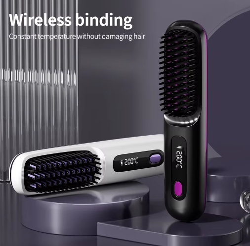 Thermal Styling Brush for Short Hair and Bangs Ceramic Bristles Cordless