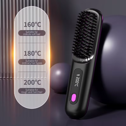 Thermal Styling Brush for Short Hair and Bangs Ceramic Bristles Cordless
